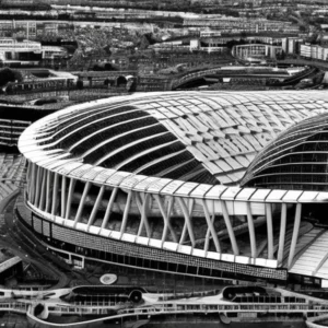 Artistic representation for Wembley isnt just a stadium it was a vision abd a pioneering adventure in the history of architecture and engineering.