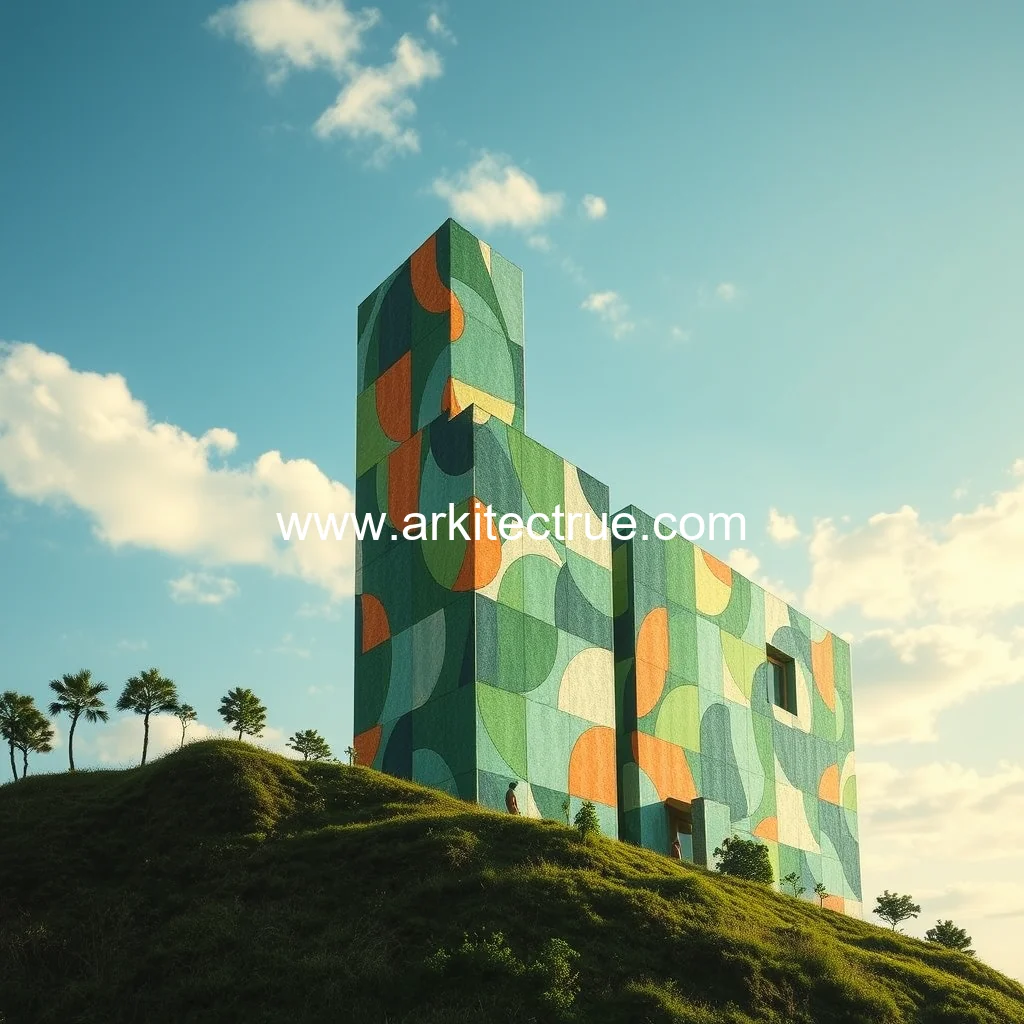 Artistic representation for Charles correa: architect of humanity, climate harmony