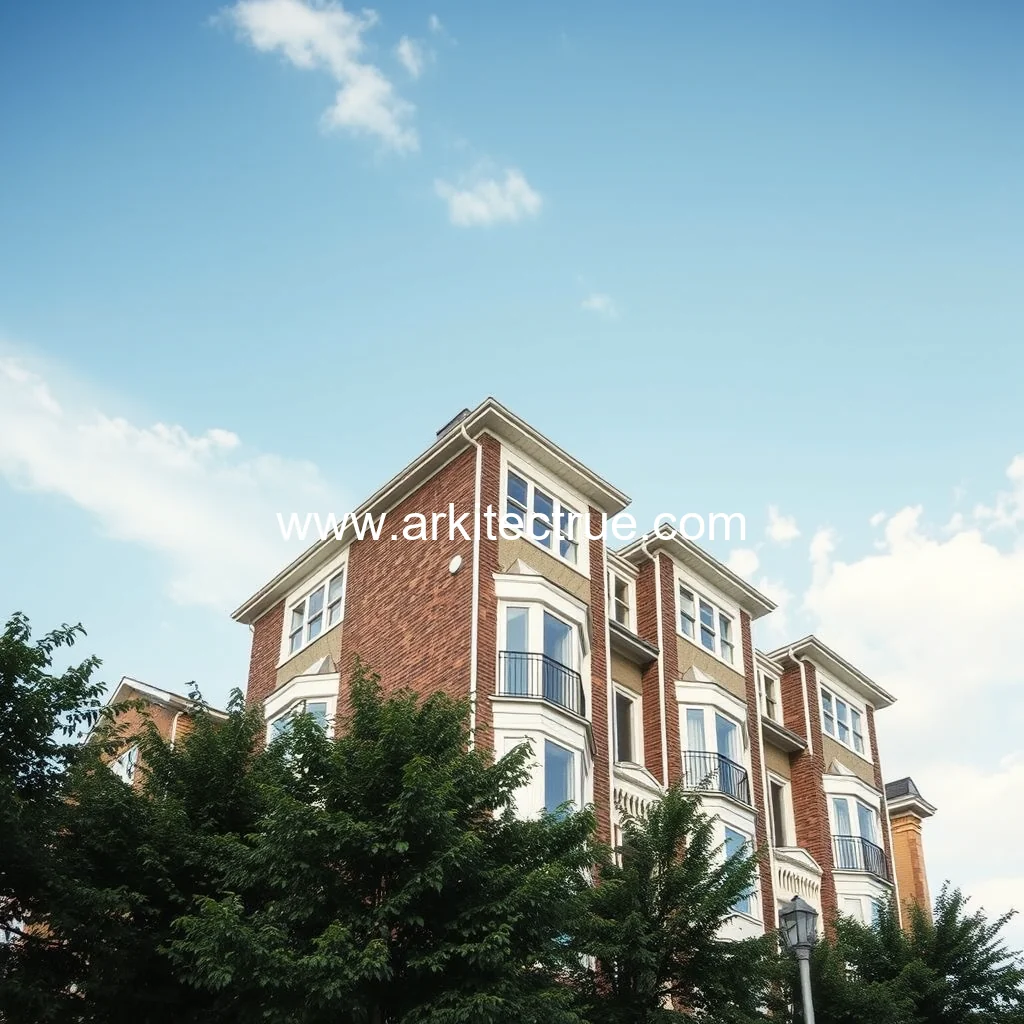 Artistic representation for Townhouses filling void : developer