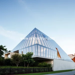 Artistic representation for AIA awards 2024 : Melbourne pyramid style house crowned Australia best home