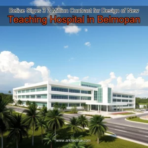 Artistic representation for Belize Signs 3 2 Million Contract for Design of New Teaching Hospital in Belmopan