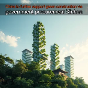Artistic representation for China to further support green construction via government procurement Xinhua