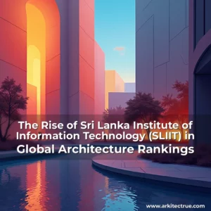Artistic representation for The Rise of Sri Lanka Institute of Information Technology (SLIIT) in Global Architecture Rankings