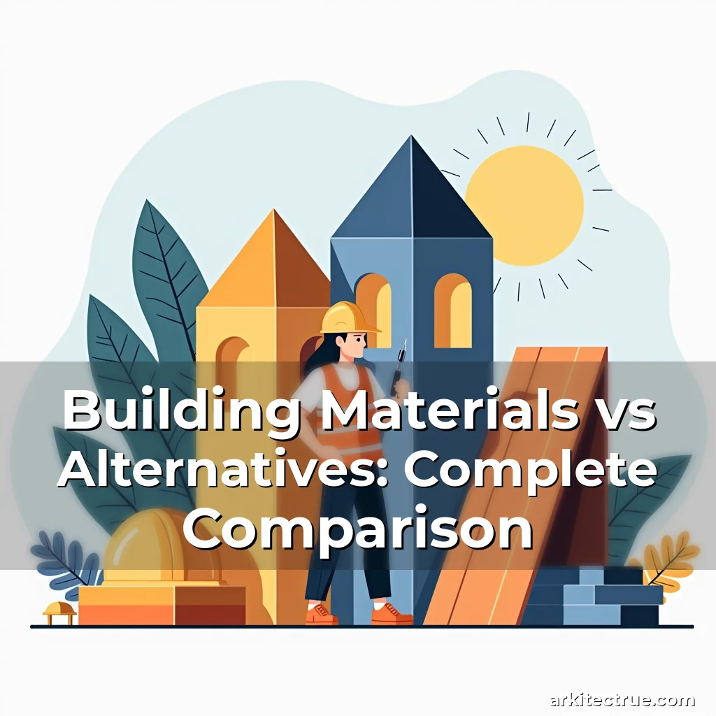 Artistic representation for Building Materials vs Alternatives: Complete Comparison