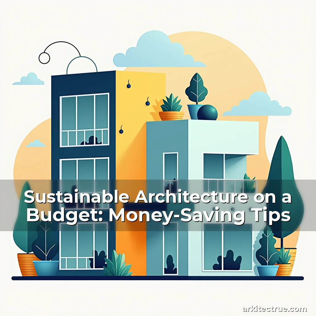 Artistic representation for Sustainable Architecture on a Budget: Money-Saving Tips