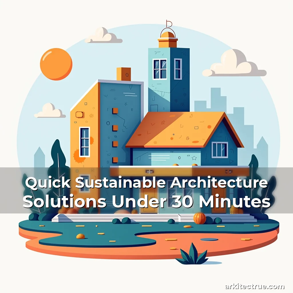 Artistic representation for Quick Sustainable Architecture Solutions Under 30 Minutes