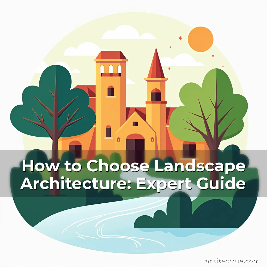 Artistic representation for How to Choose Landscape Architecture: Expert Guide