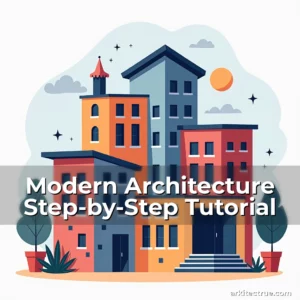 Artistic representation for Modern Architecture Step-by-Step Tutorial