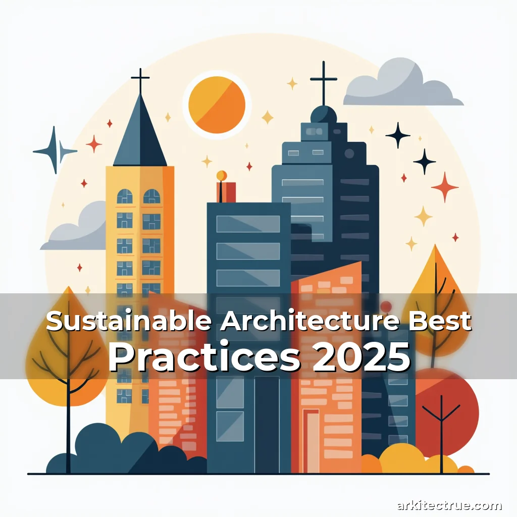 Artistic representation for Sustainable Architecture Best Practices 2025