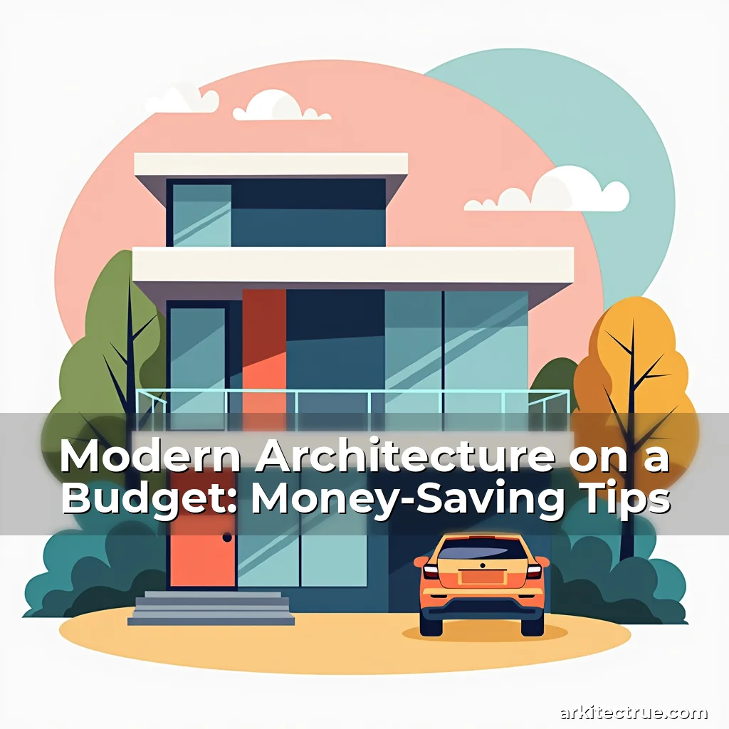 Artistic representation for Modern Architecture on a Budget: Money-Saving Tips