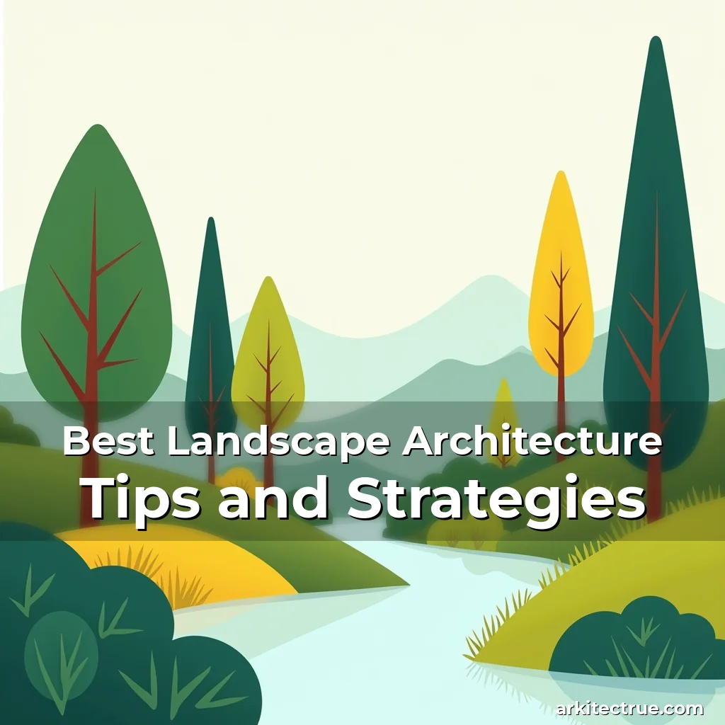 Artistic representation for Best Landscape Architecture Tips and Strategies