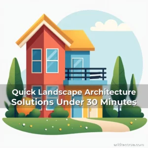 Artistic representation for Quick Landscape Architecture Solutions Under 30 Minutes