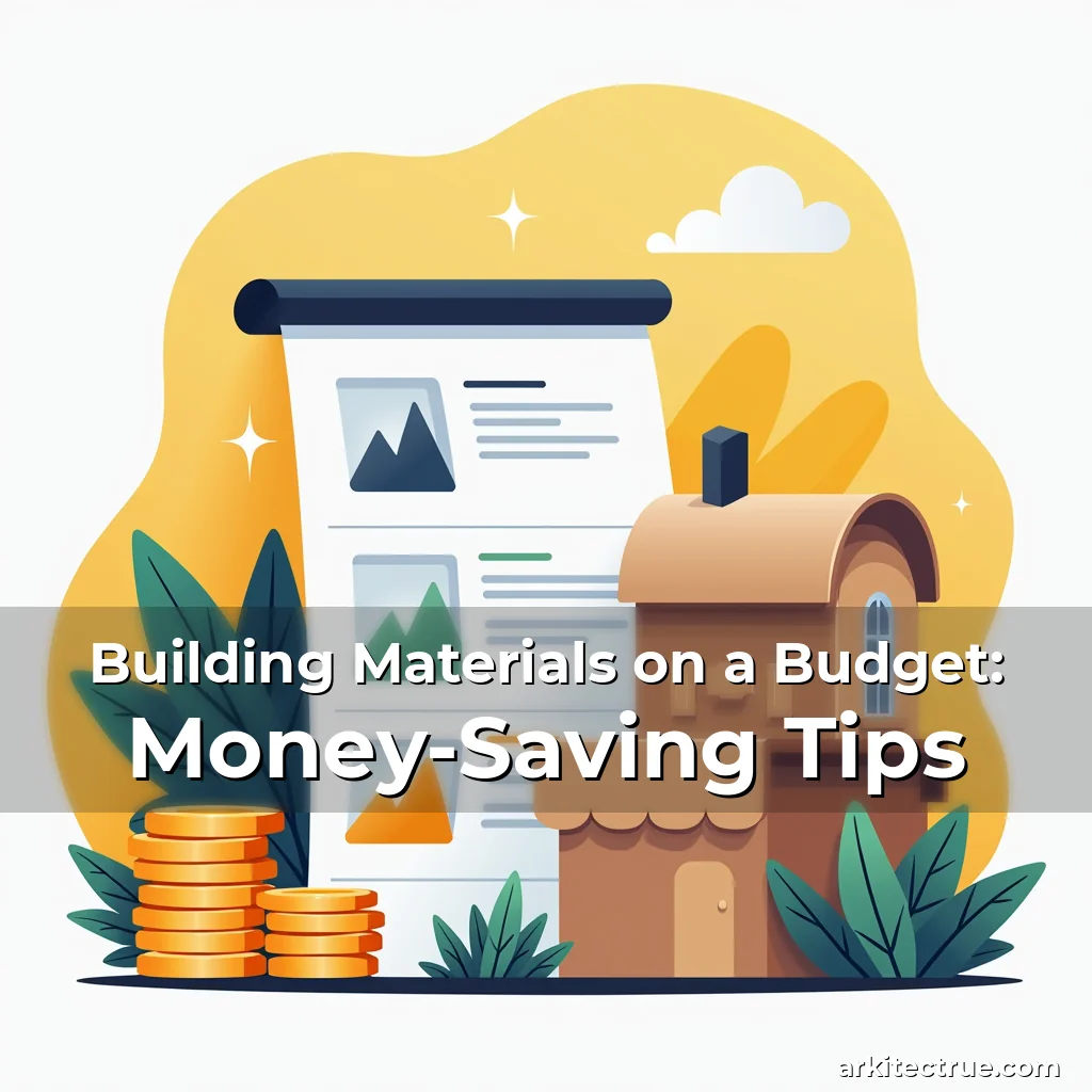 Artistic representation for Building Materials on a Budget: Money-Saving Tips