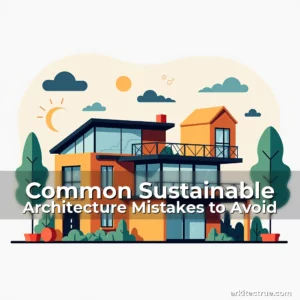 Artistic representation for Common Sustainable Architecture Mistakes to Avoid