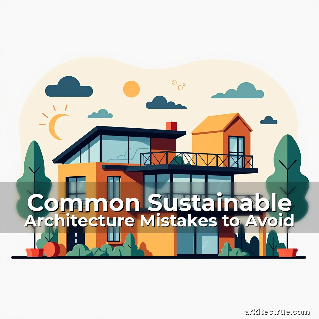 Artistic representation for Common Sustainable Architecture Mistakes to Avoid