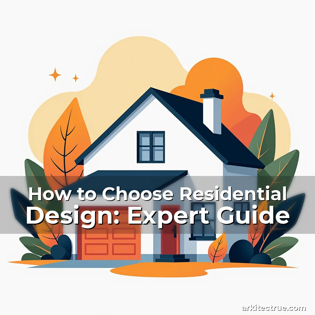 Artistic representation for How to Choose Residential Design: Expert Guide