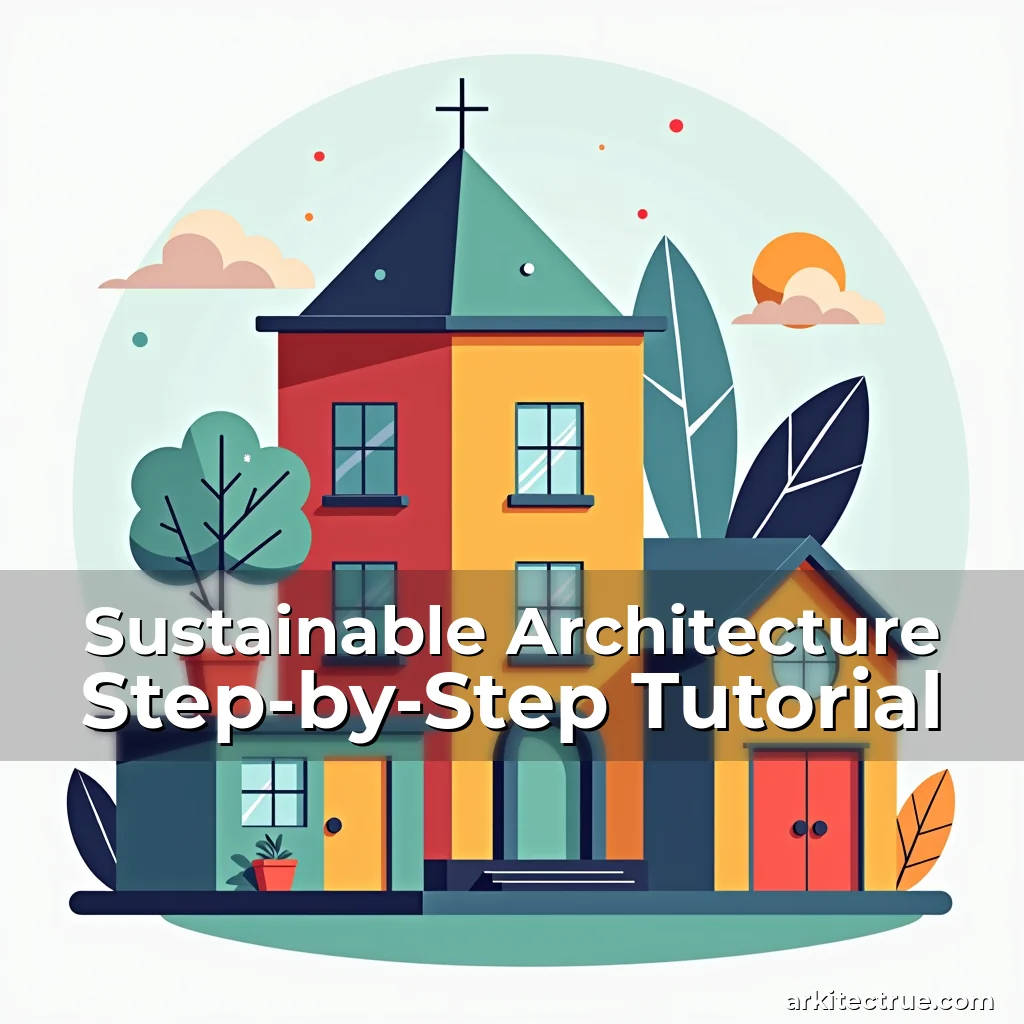 Artistic representation for Sustainable Architecture Step-by-Step Tutorial