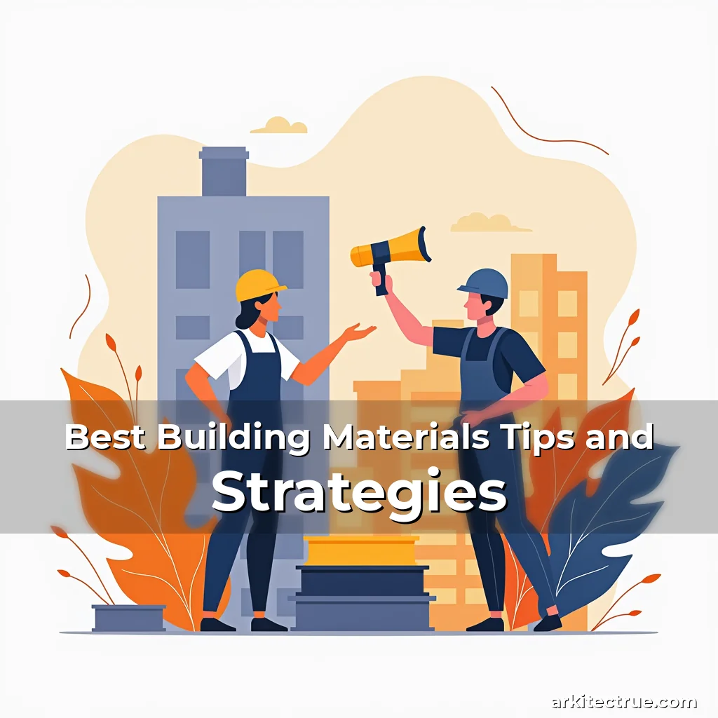 Artistic representation for Best Building Materials Tips and Strategies