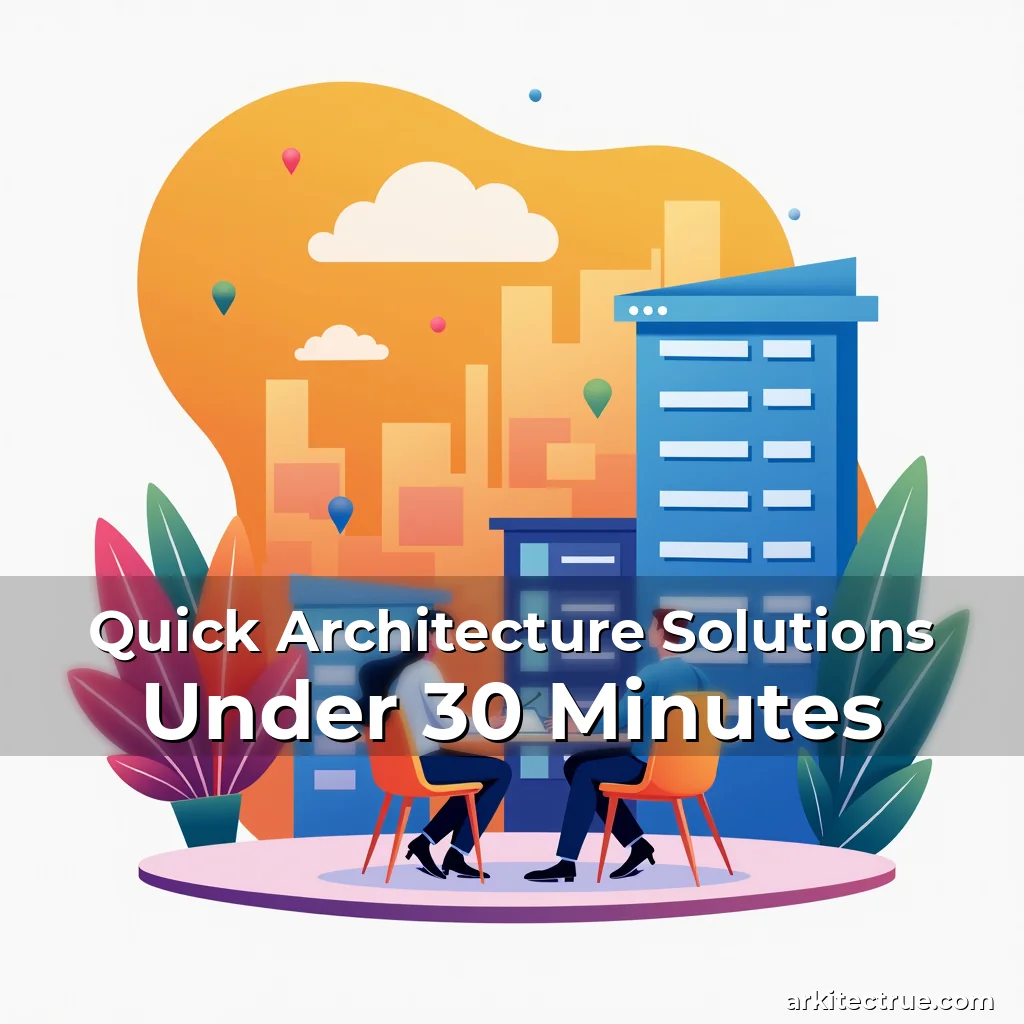 Artistic representation for Quick Architecture Solutions Under 30 Minutes