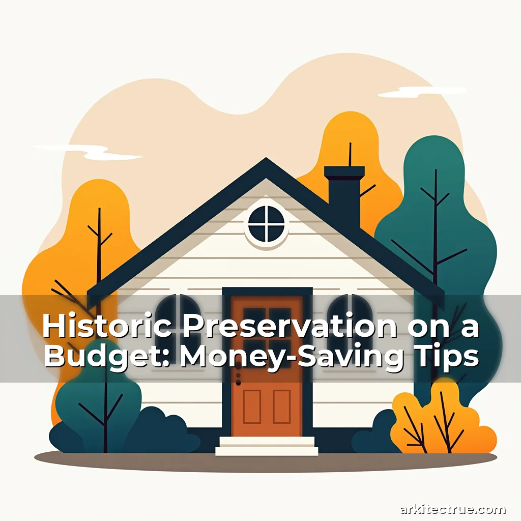 Artistic representation for Historic Preservation on a Budget: Money-Saving Tips