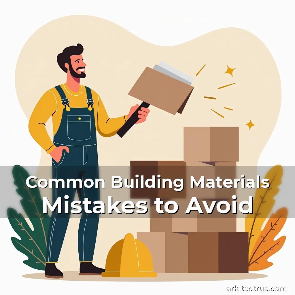 Artistic representation for Common Building Materials Mistakes to Avoid