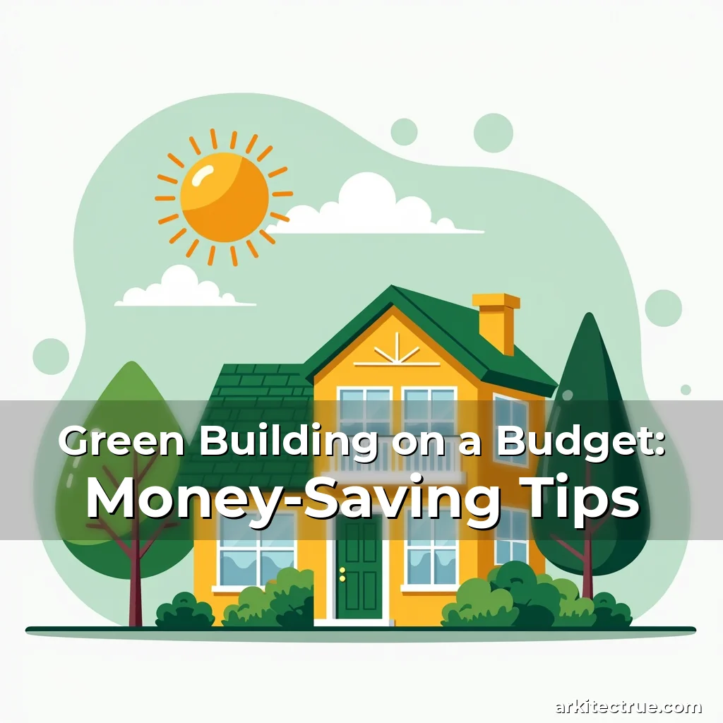 Artistic representation for Green Building on a Budget: Money-Saving Tips