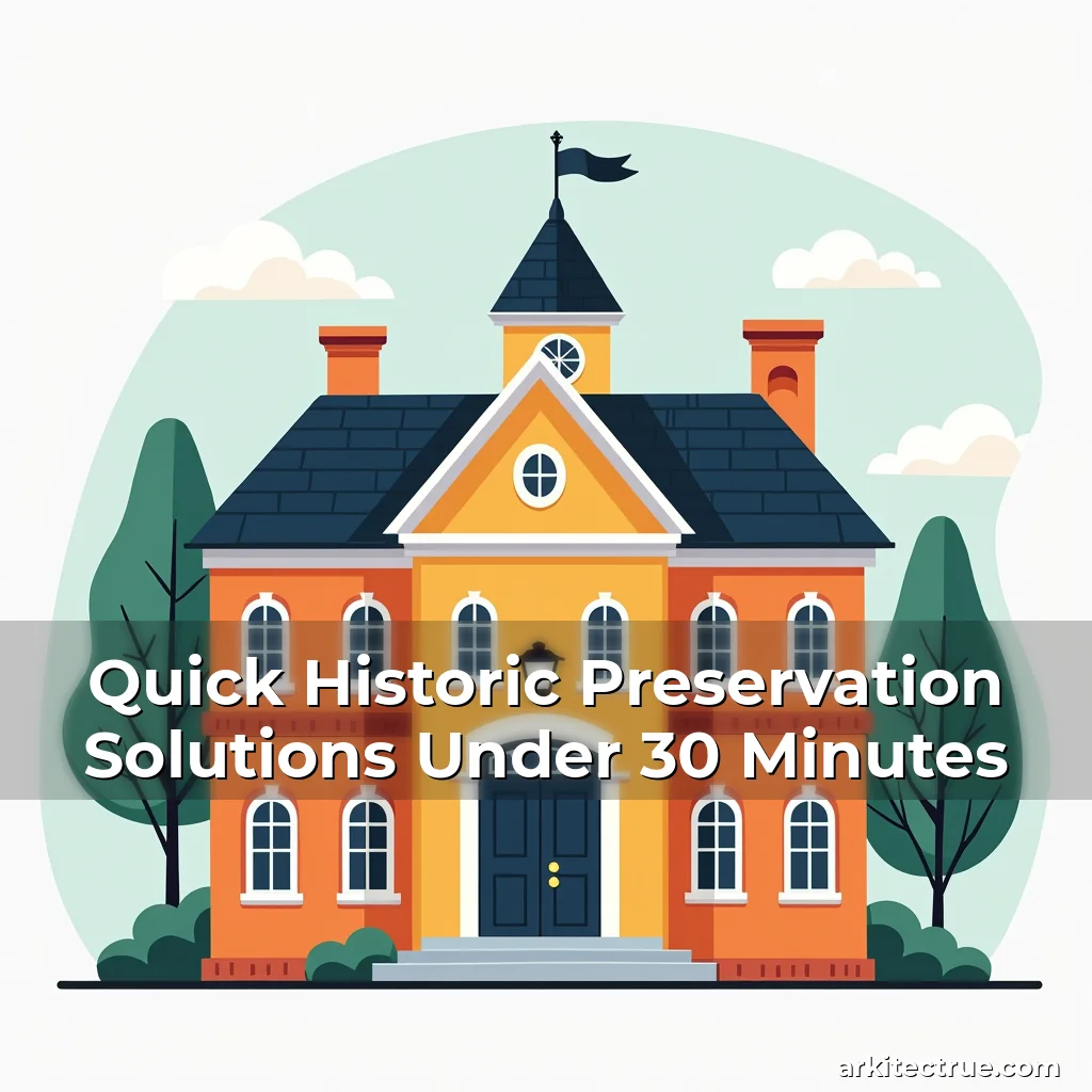 Artistic representation for Quick Historic Preservation Solutions Under 30 Minutes
