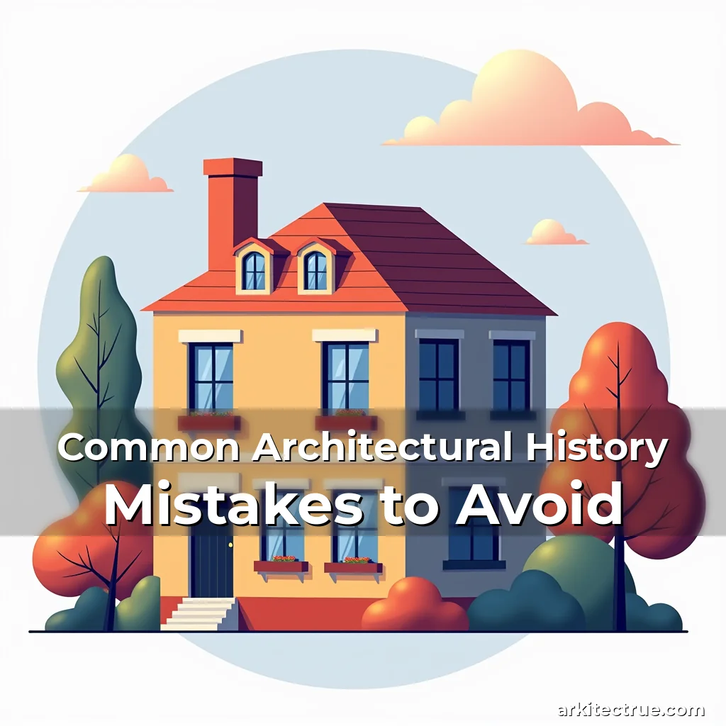 Artistic representation for Common Architectural History Mistakes to Avoid