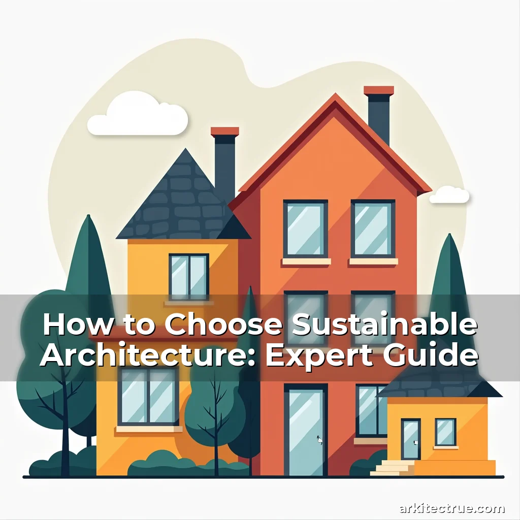 Artistic representation for How to Choose Sustainable Architecture: Expert Guide