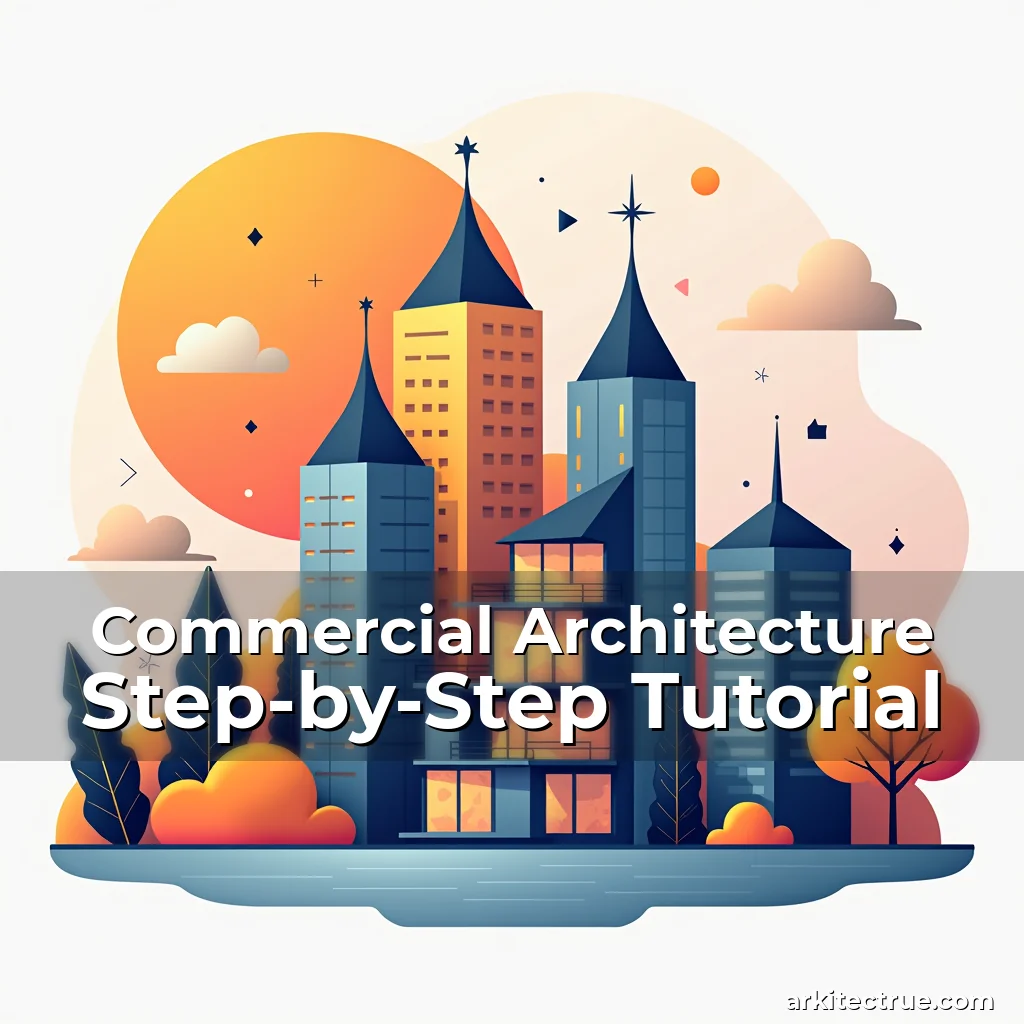 Artistic representation for Commercial Architecture Step-by-Step Tutorial