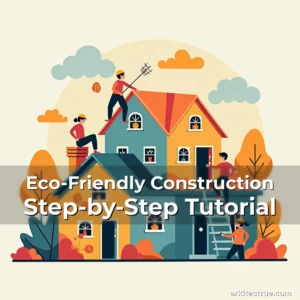 Artistic representation for Eco-Friendly Construction Step-by-Step Tutorial