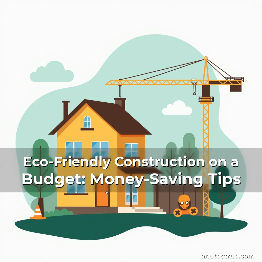 Artistic representation for Eco-Friendly Construction on a Budget: Money-Saving Tips