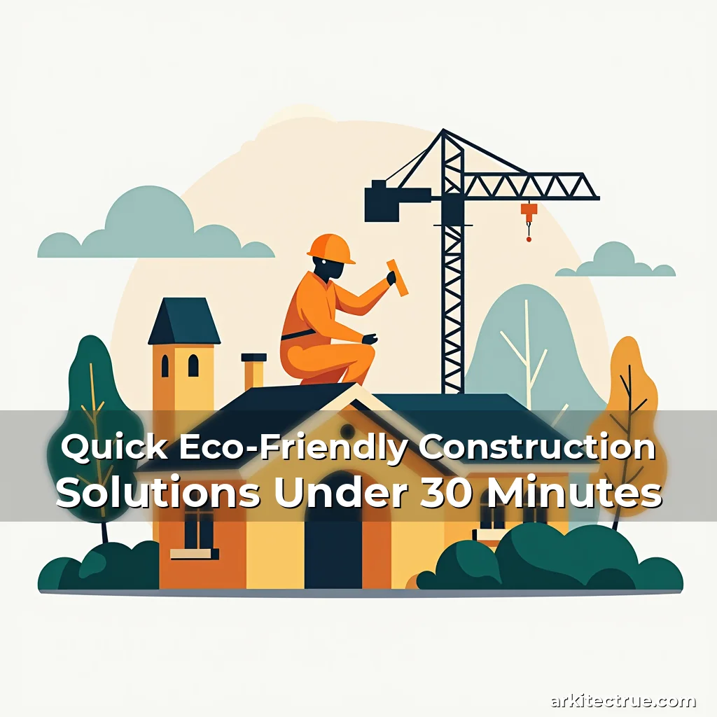 Artistic representation for Quick Eco-Friendly Construction Solutions Under 30 Minutes